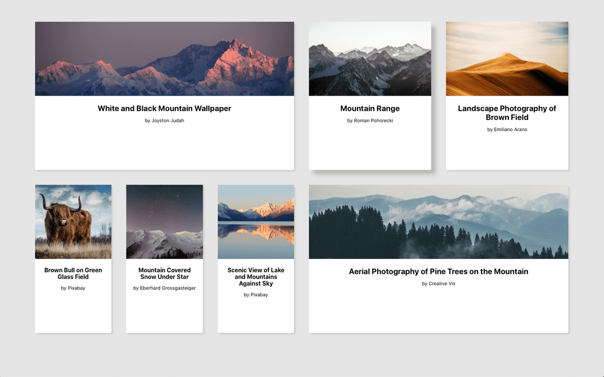 Example One of React Grid